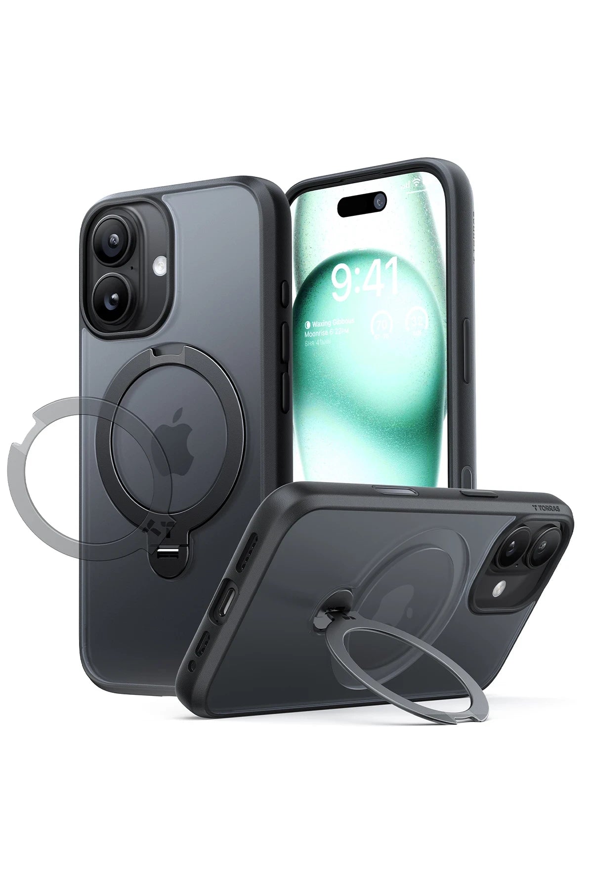Torras iPhone 17 O Stand Spin Serisi Magsafe Telefon Kılıfı Torras iPhone 17 O Stand Spin Serisi Magsafe Telefon Kılıfı